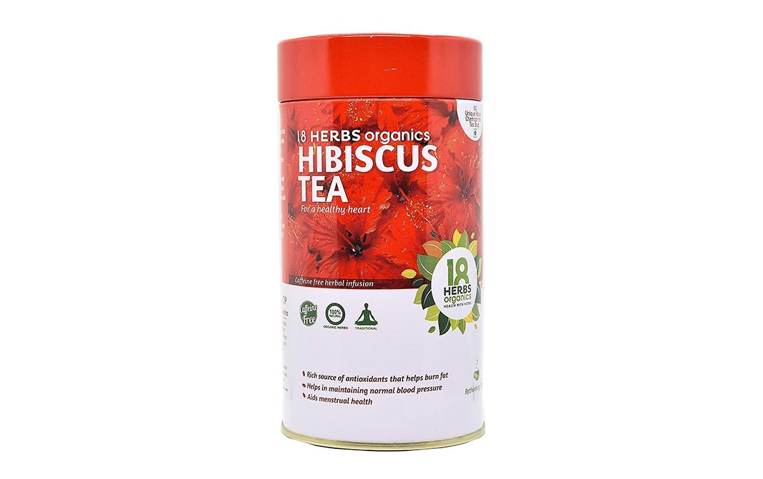 18 Herbs Organics Hibiscus Tea    Tin  40 pcs